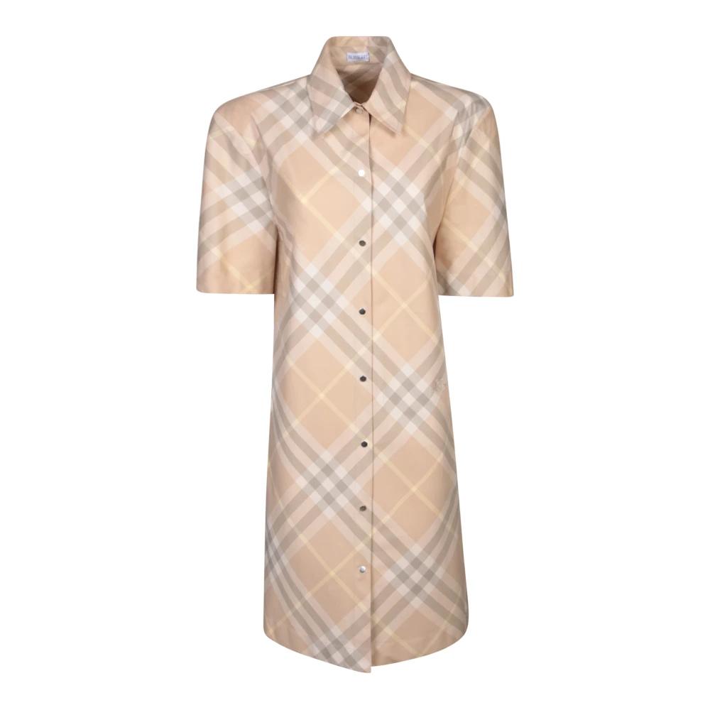 BURBERRY CHEMISIER COTTON MINI DRESS ミニドレス Burberry Vintage Check Jaynie Cotton Poplin Shirt Dress Mini
