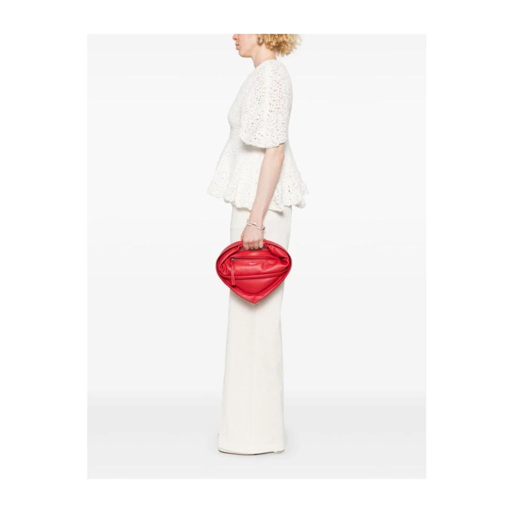 トートバッグ Federico Cina Heart-Shaped Red Lambskin Tote Bag Federico Cina Heart-Shaped Red Lambskin Tote Bag | THE LIST