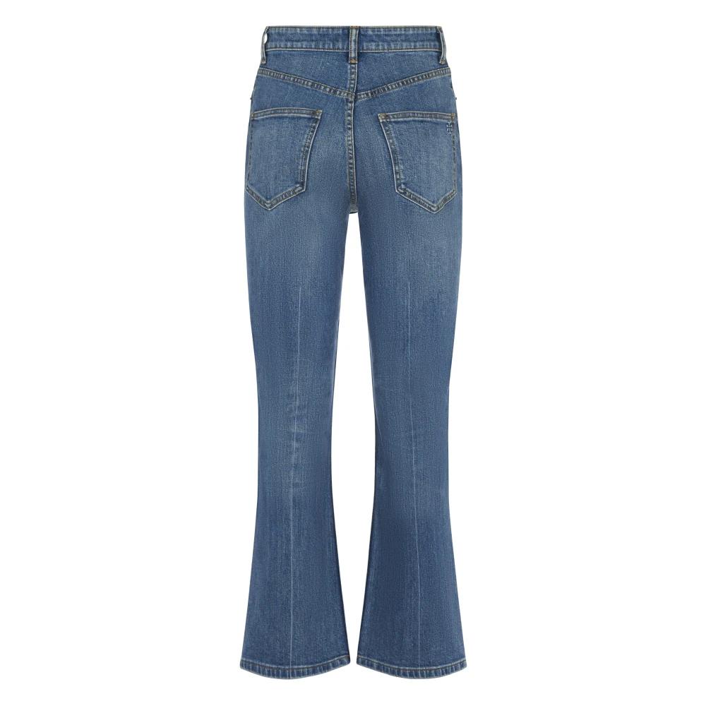 デニム・ジーパン TORY BURCH FLARED LEG DENIM JEANS Cropped Flare Jean: Women's Designer Bottoms | Tory Burch