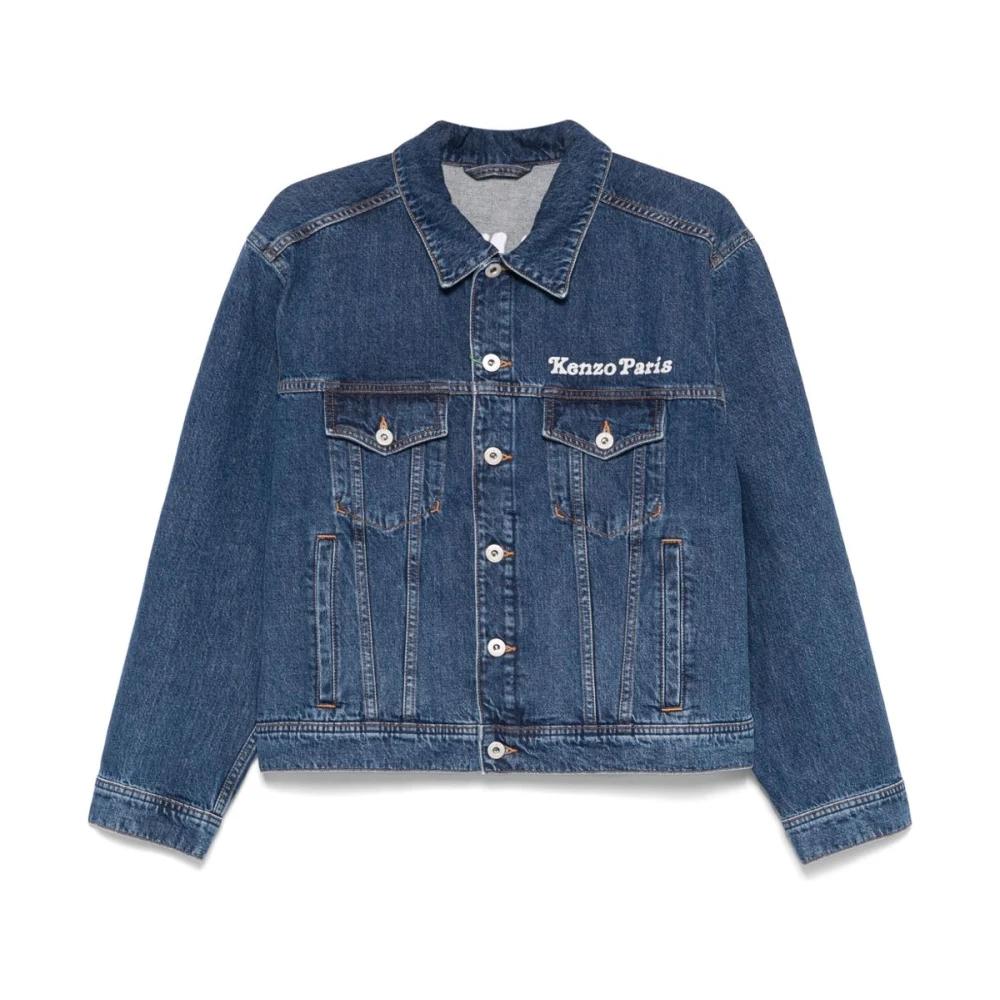 ジャケット KENZO Woman Jacket Blue FD52BL1629NC 77 KENZO Jean and denim jackets for Women | Online Sale up to