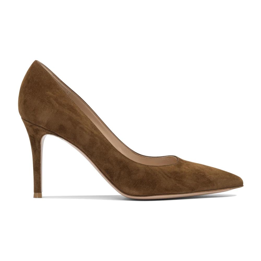 【Gianvito Rossi】 Decollete Piper In Pelle Scamosciata Gianvito Rossi Decollete Piper Pump | italist