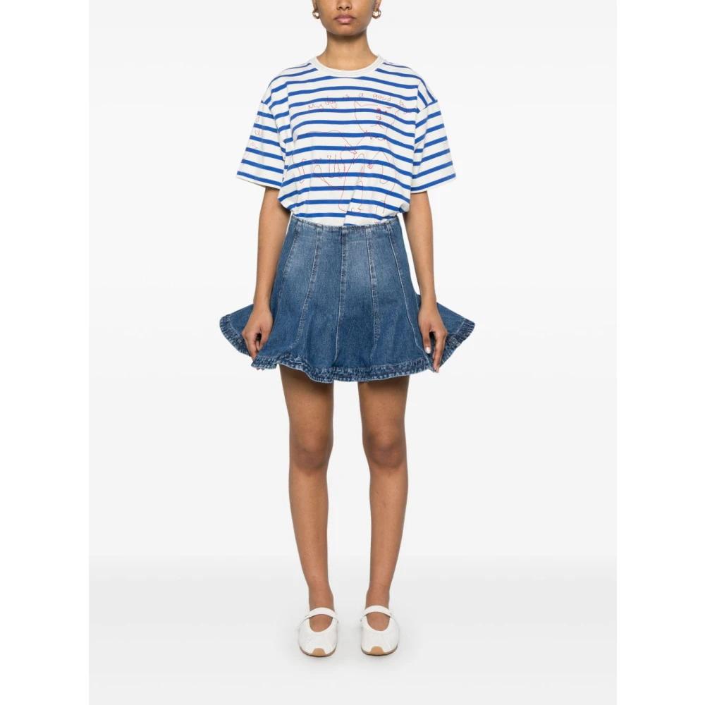 スカート MSGM DENIM SKIRT MSGM Denim Skirts in Blue | Lyst