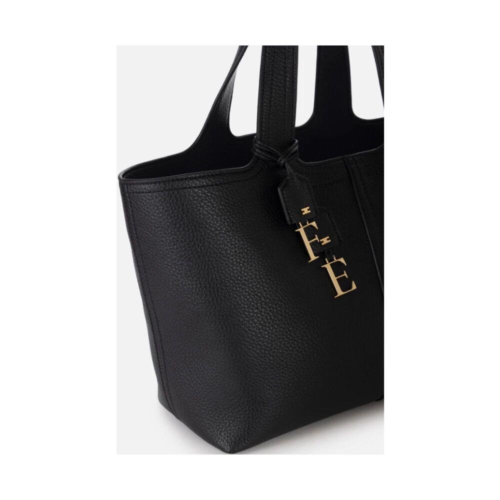 トートバッグ ELISABETTA FRANCHI Woman Tote bags Black BS12A 110 Elisabetta Franchi women's tote bag with jacquard logo