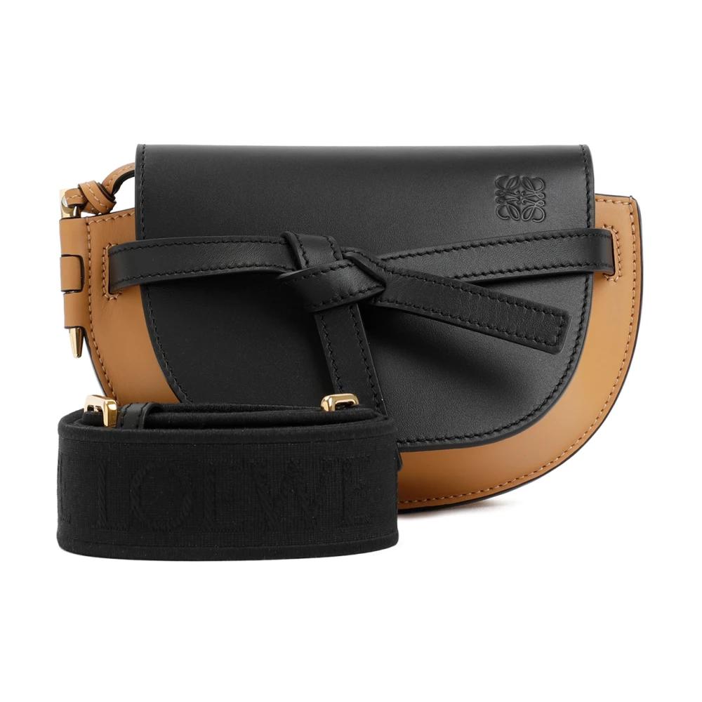 Loewe Mini bicolour gate dual tasche in Schwarz Lyst DE
