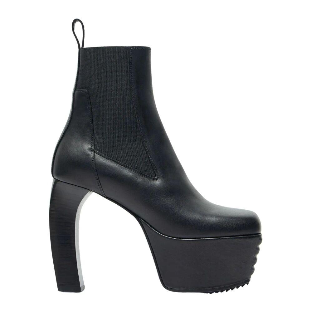 Designer Rick Owens Heeled Silver Boots for Women - Up to 61