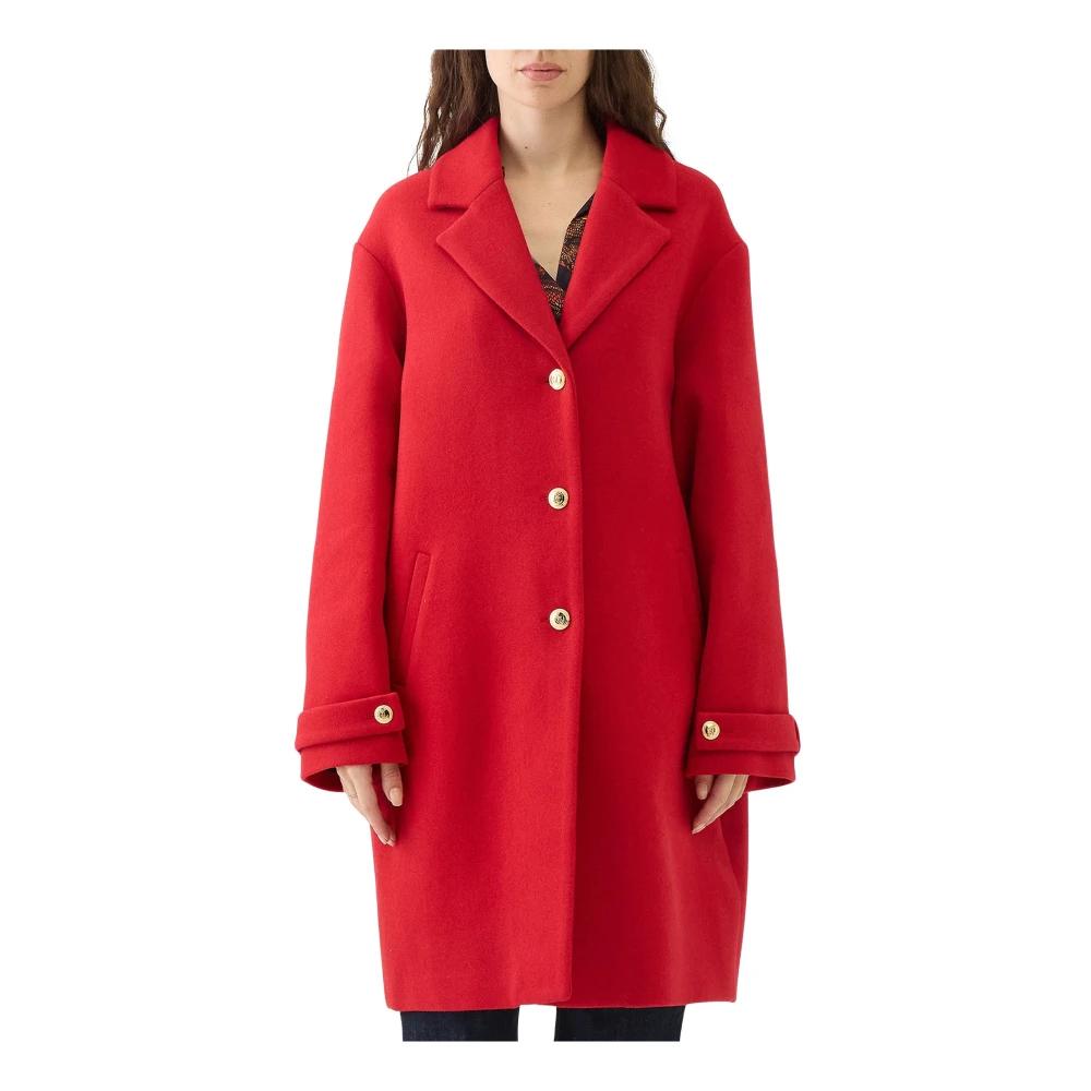 アウターその他 JUST CAVALLI Woman Fur coats Red 77PAS428CUJMF 573 Long faux fur coat with high collar in Brown for Women