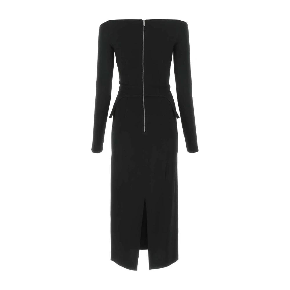 ワンピース DION LEE Black Viscose Blend One-Shoulder Dress Dion Lee Black viscose blend one-shoulder dress