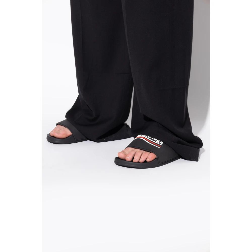 サンダル BALENCIAGA BLACK NYLON SANDALS Balenciaga Nylon Sandals In Black - 26% Off | Editorialist