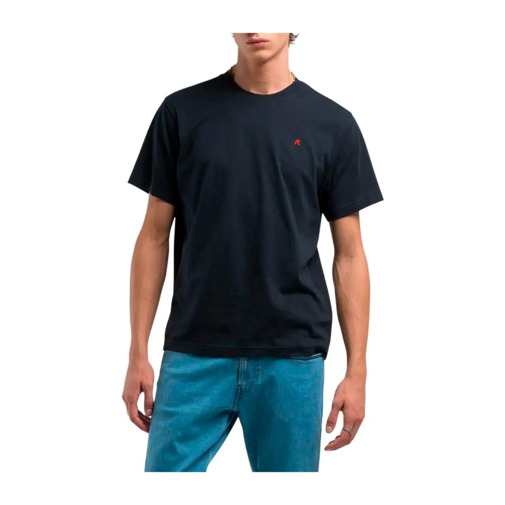 Tシャツ・カットソー REPLAY Men T Shirts M6241A 23228088 Blue Replay Men's Jersey T-shirt with Embroidered Patch – Blue Salon