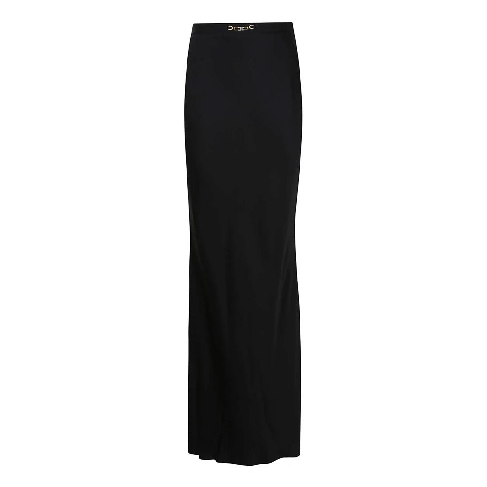 スカート Elisabetta Franchi Long Black Skirt Elisabetta Franchi - Asymmetrical Sheath Skirt - Black