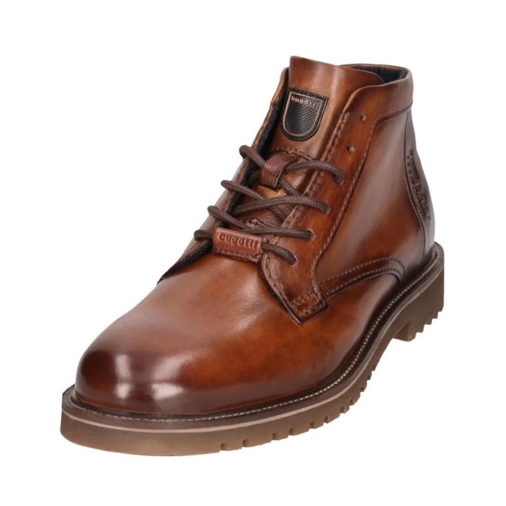 Bugatti Stivali Invernali Uomo Vittore – Vera Pelle Marrone Cognac – Modello Vittore