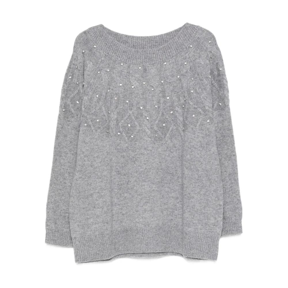 Maglione Marina Rinaldi Donna, Tunica Con Zip In Misto Lana Vergine E Cotone – Bianco/nero - Foto 4