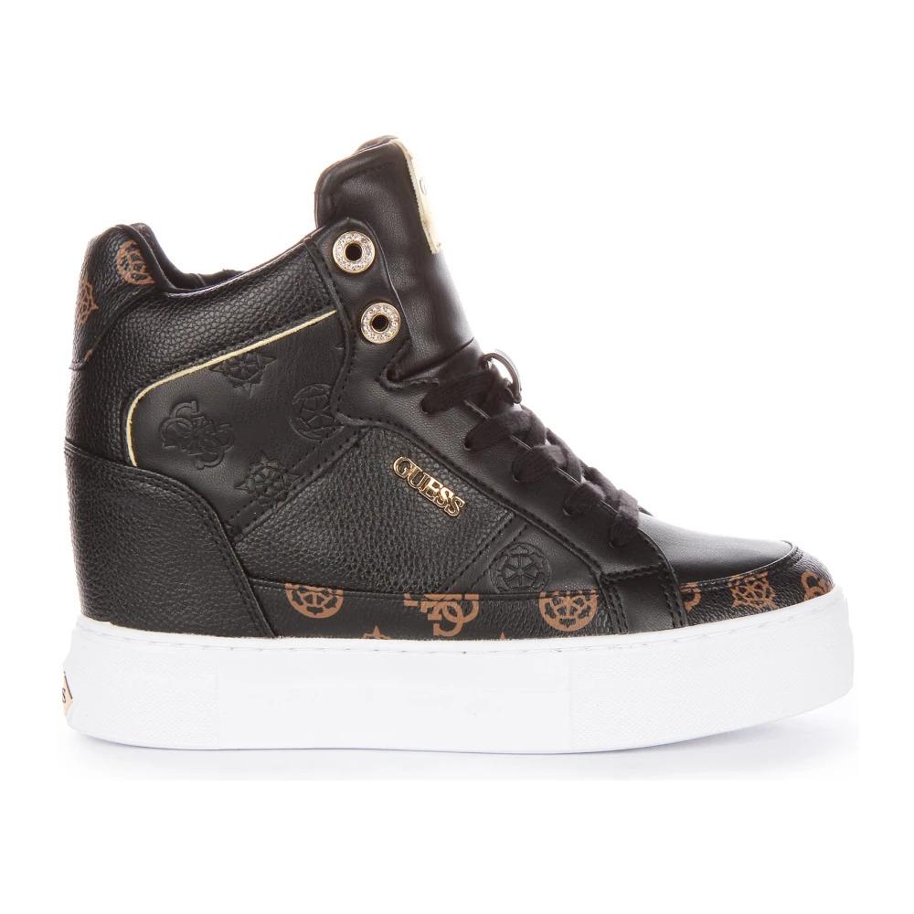 Black high top wedges deals