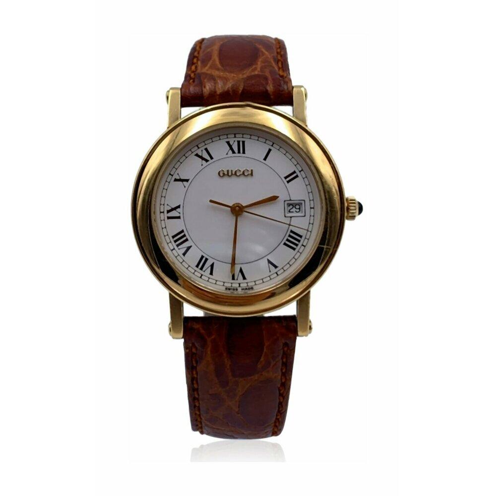 Bracelet en cuir de montre en acier inoxydable 7200 M Vintage Tone Gucci en  coloris Jaune | Lyst