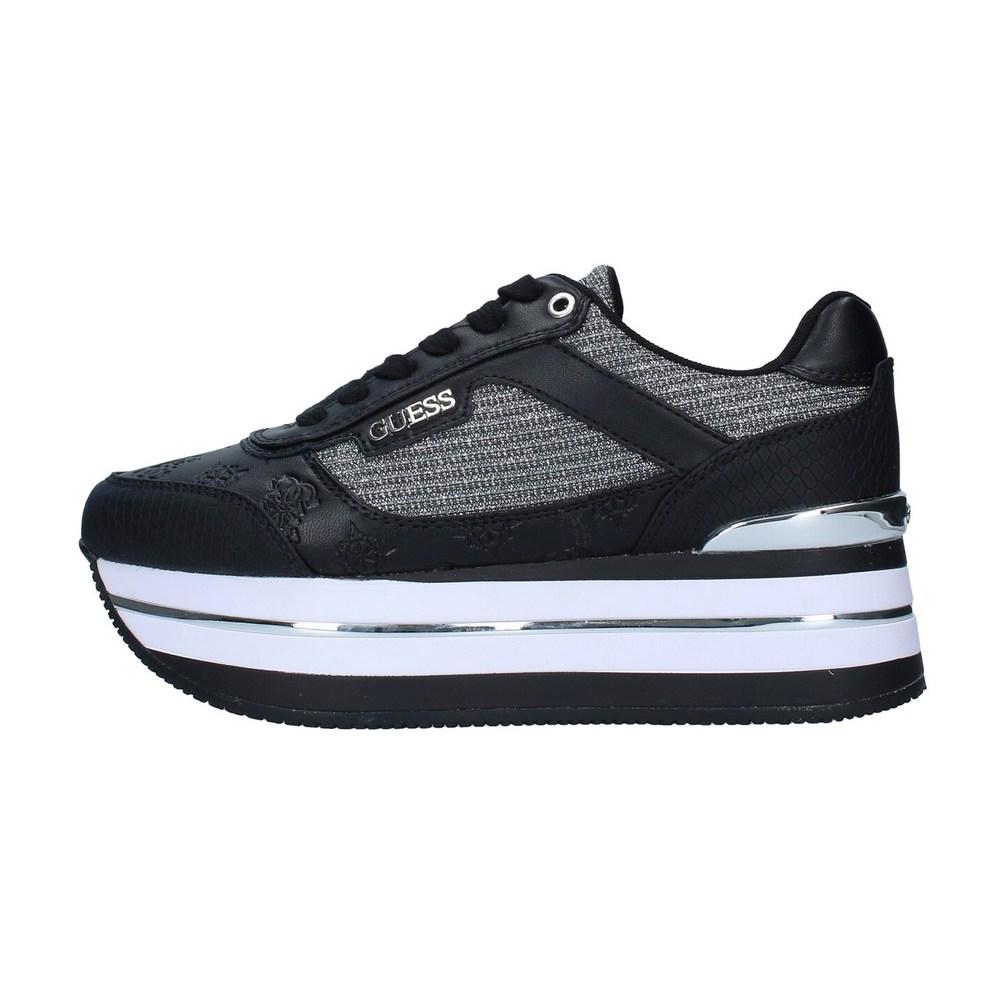 Guess Fl5hnspel12 Sneakers Met Sleehak in het Zwart - Lyst