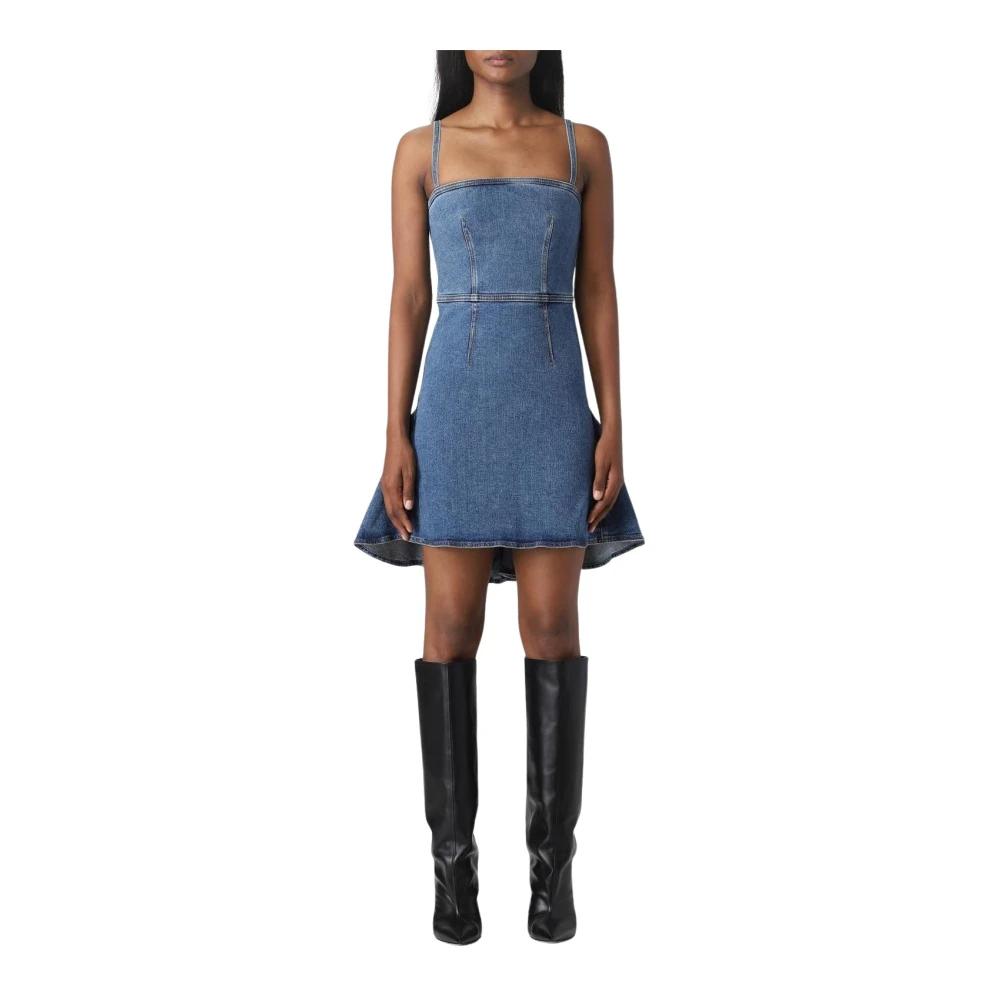 Designer Alexander Mcqueen Denim Mini Dresses for Women - Up