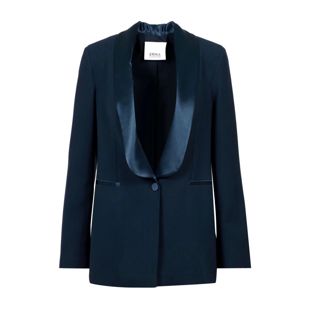 ERIKA CAVALLINI ネイビージャケット Blue Erika Cavallini Semi Couture Jackets for Women | Lyst