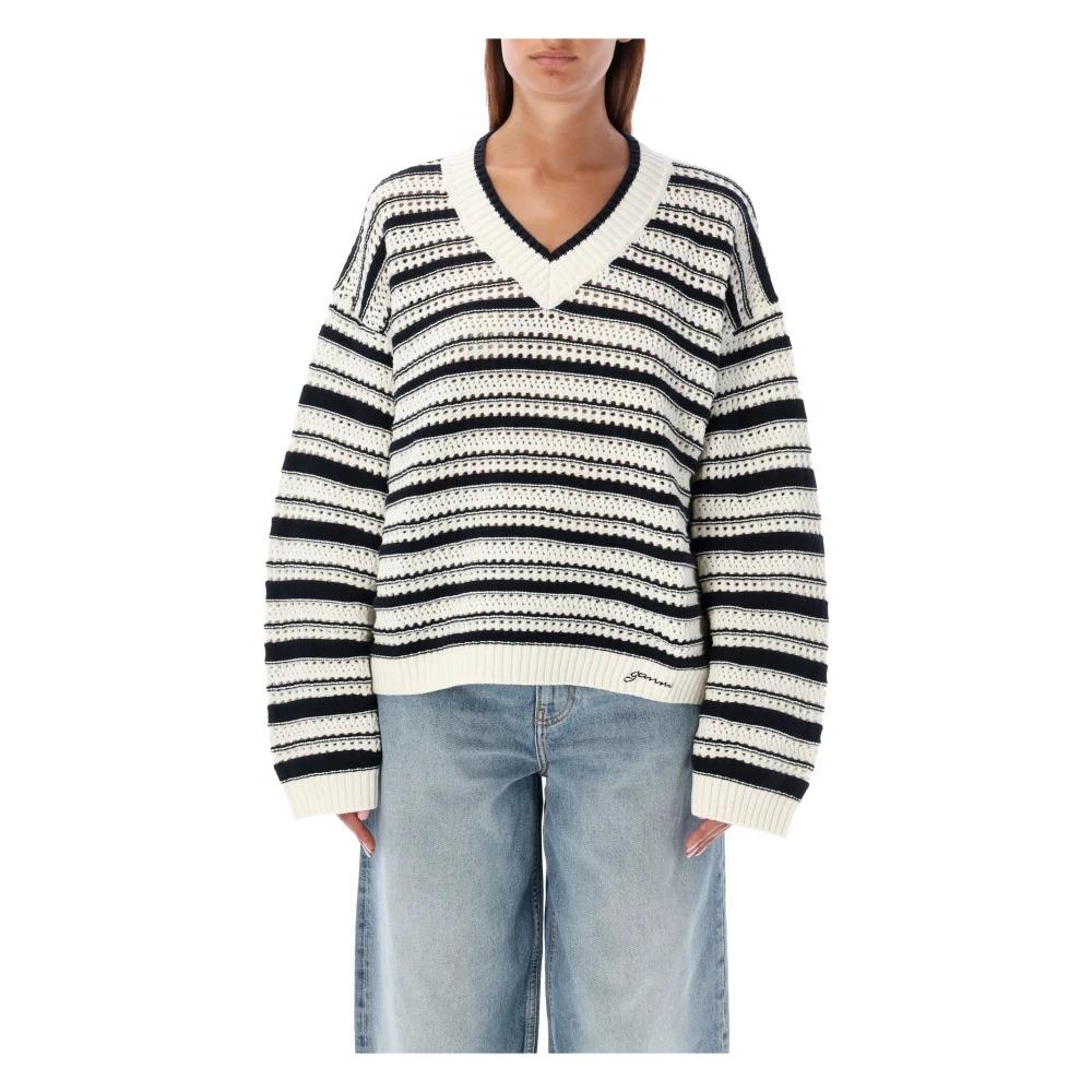 Ganni V Neck Knitwear Lyst