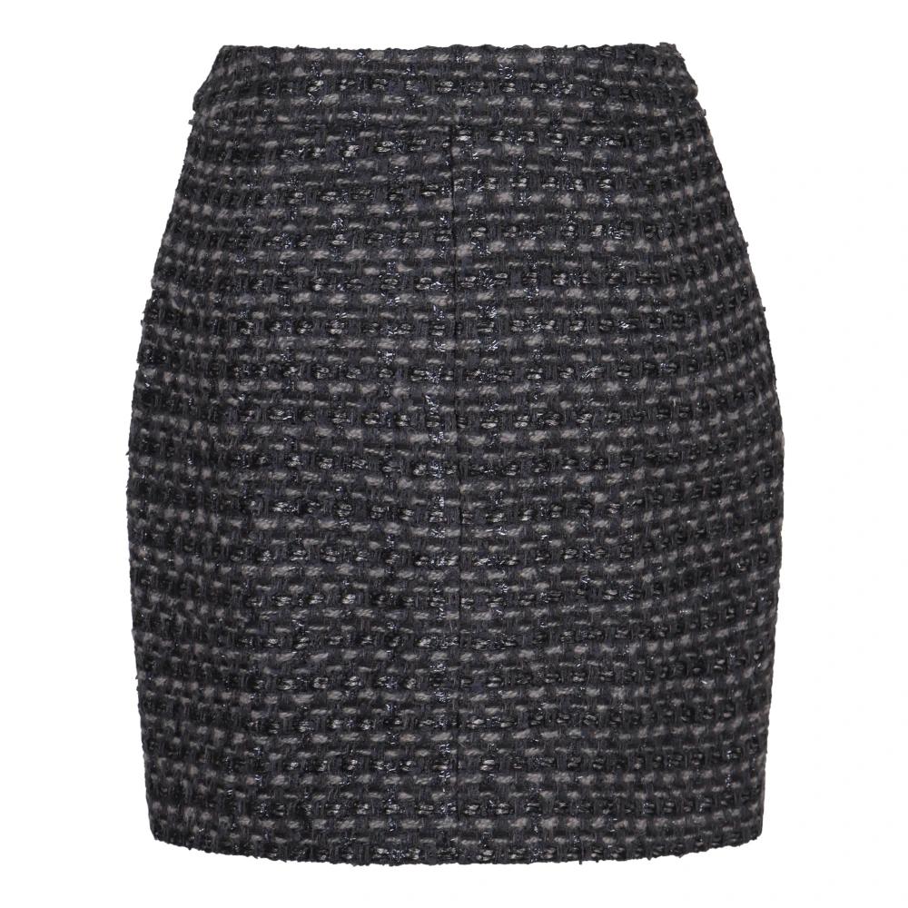 スカート EMPORIO ARMANI Design Skirt Emporio Armani - Tweed mini-skirt grey - The Corner