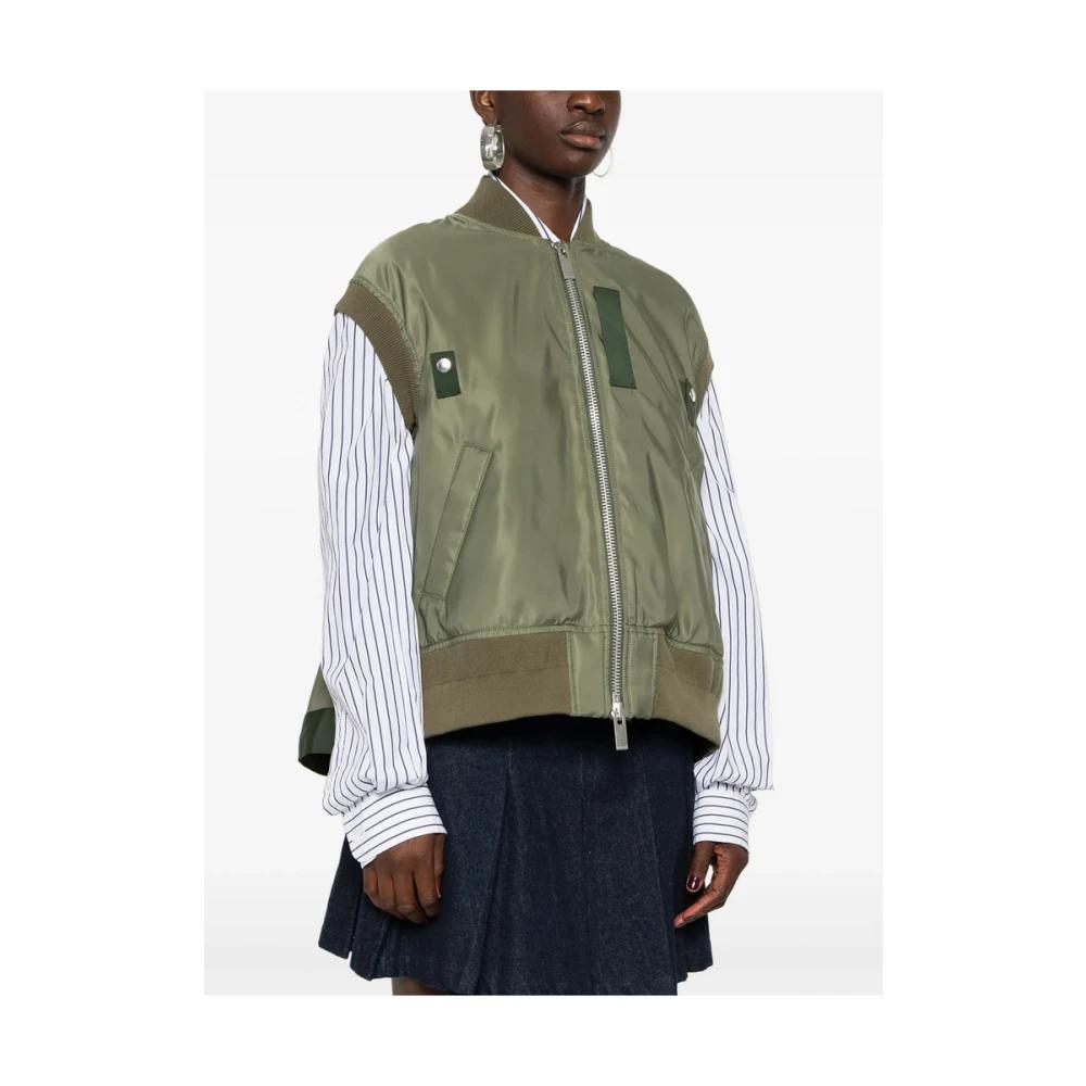 ブルゾン Sacai Green Nylon Vest Sacai Nylon Twill Hooded Vest | Nordstrom