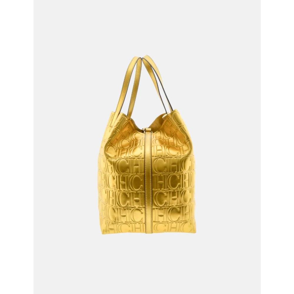 Carolina Herrera Matryoshka l tatuado lederhandtasche in Gelb Lyst DE