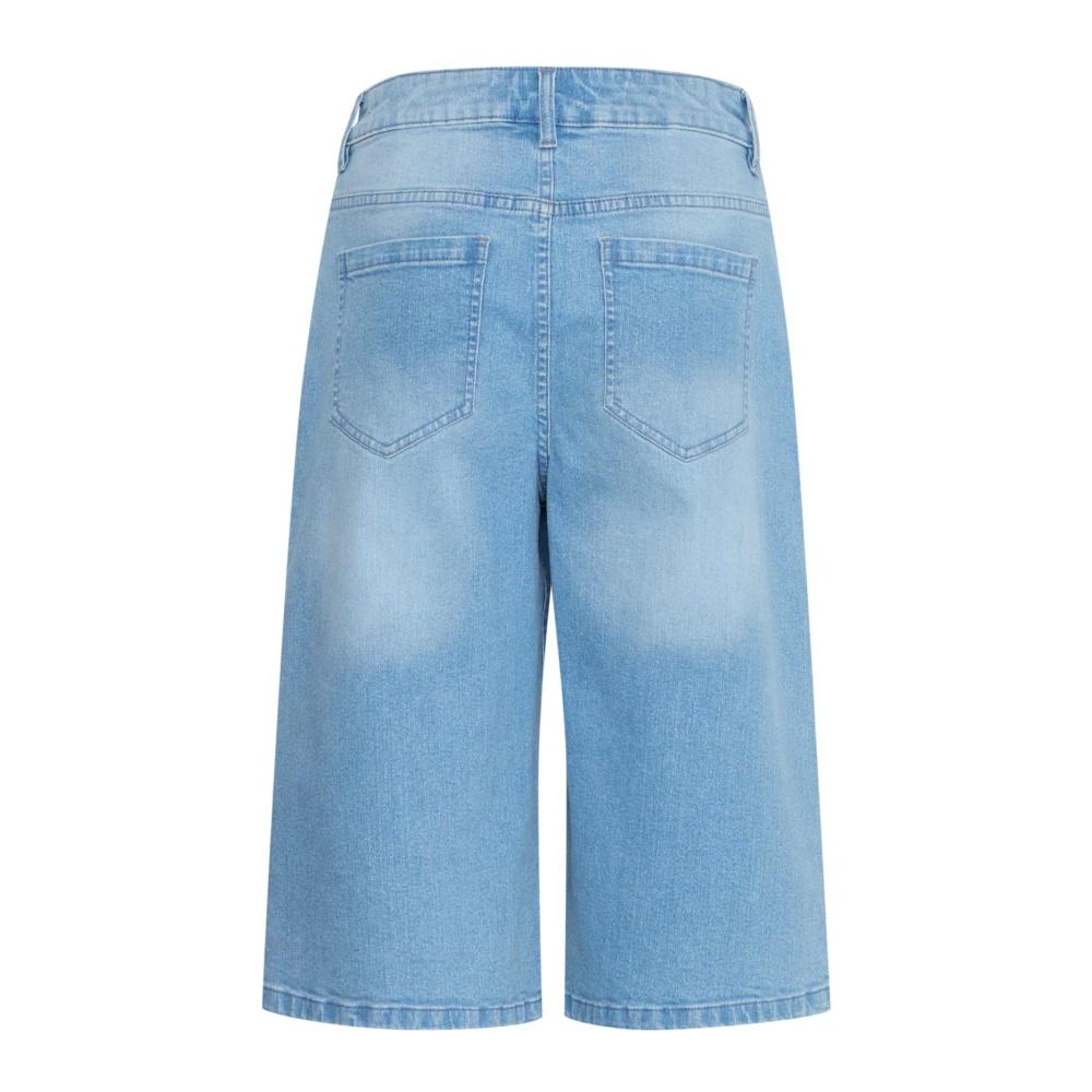 ICHI Damen Shorts 'Lisa' – Lässige Stoffhose, Regular Fit, Mit Allover-Print, Nachhaltige ECOVERO-Fasern