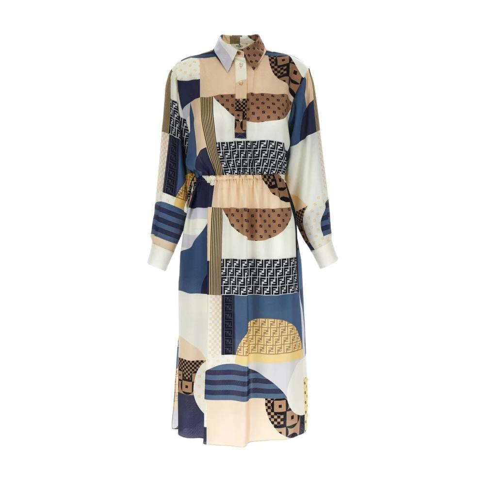 ワンピース FENDI PALE BLUE SILK DRESS FENDI PALE BLUE SILK DRESS | palazzobelli | REVERSIBLE