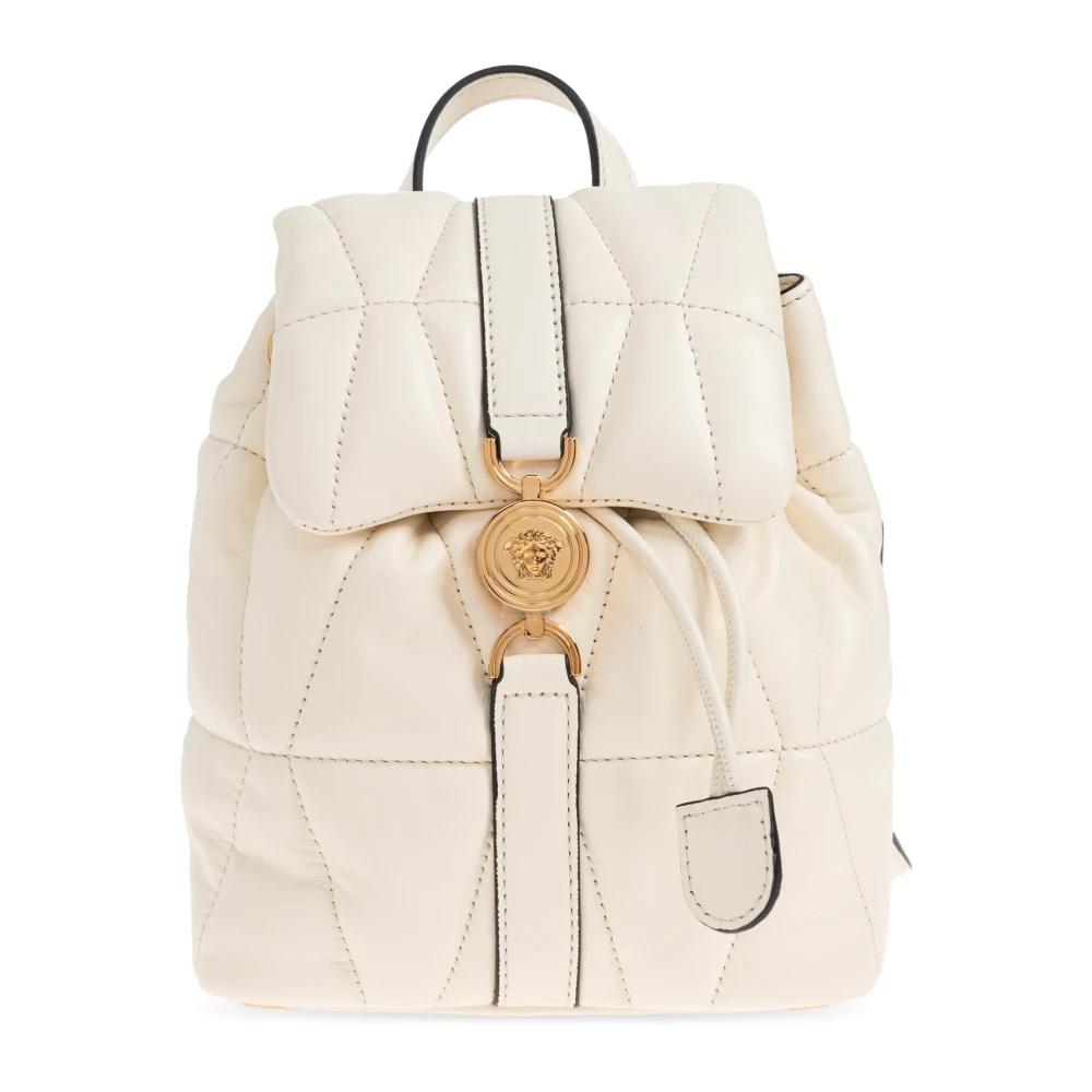 Versace White and Gold Quilted Backpack with Emblem Versace | Bags | Versace White And Gold Quilted Backpack  main image 3