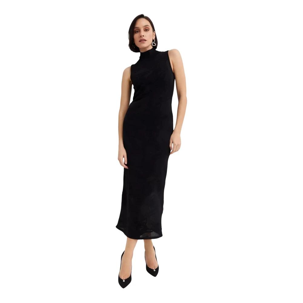 Robe Cocktail Hervé Léger Noir Et Doré - Taille M - Style Bandelette - Très Bon état