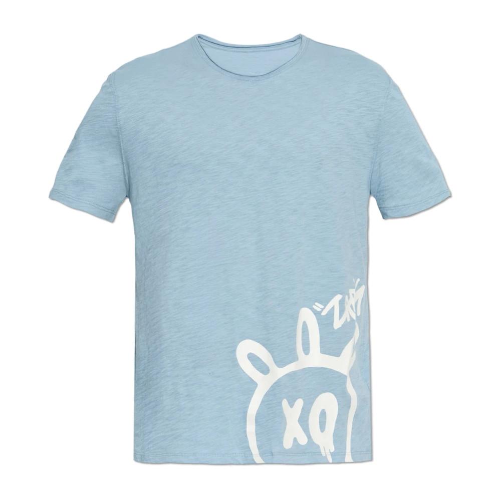 Tシャツ・カットソー ZADIG  VOLTAIRE Men T Shirts JMTS01715421 Blue Zadig&Voltaire Tommy T-Shirt - Blue - Men | JMTS01715421
