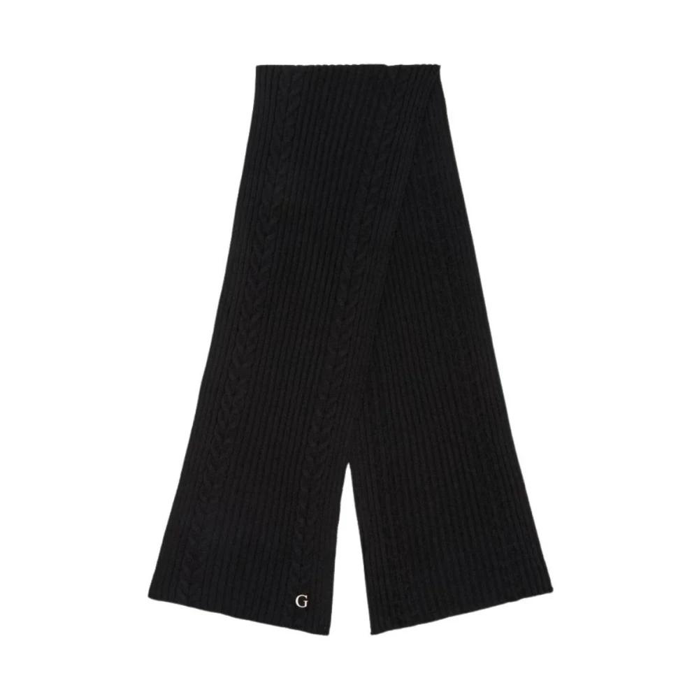 GUESS Sciarpa Morbida Con Nappe - Nero, 210x29 Cm, Mista Lana, Accessorio Elegante Donna/Uomo