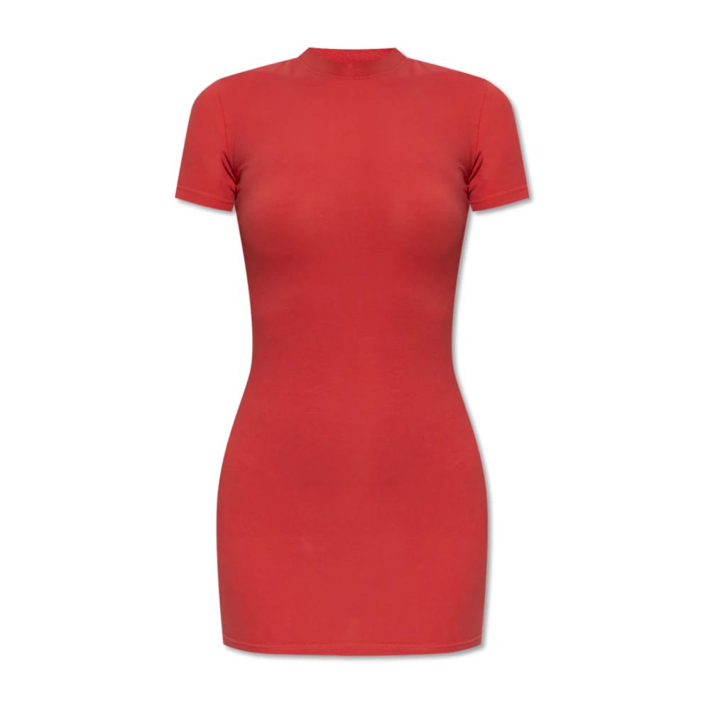 ワンピース BALENCIAGA DRAPED MINI DRESS IN RED JERSEY Balenciaga Draped mini dress in red jersey | TheDoubleF