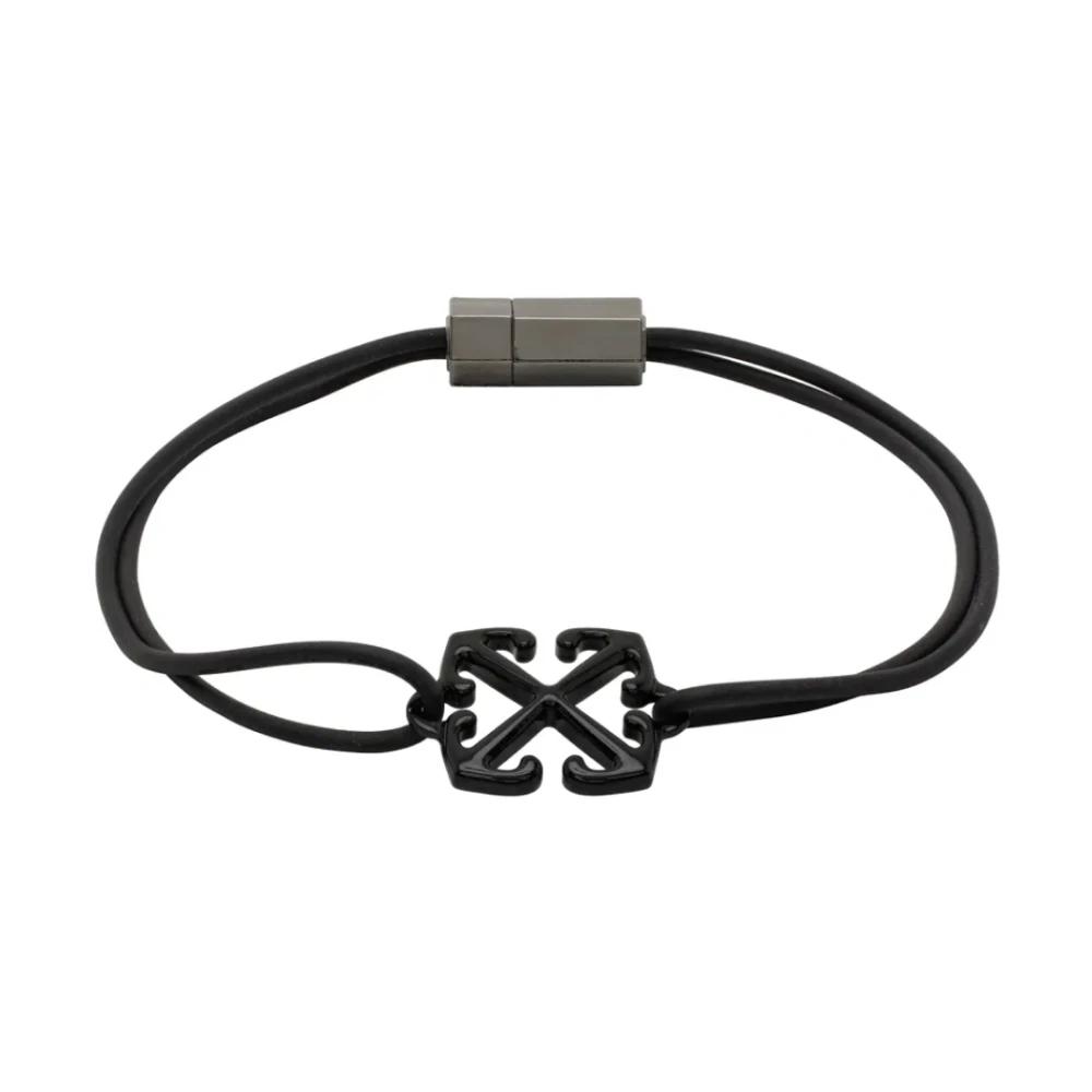 off white bracelet black