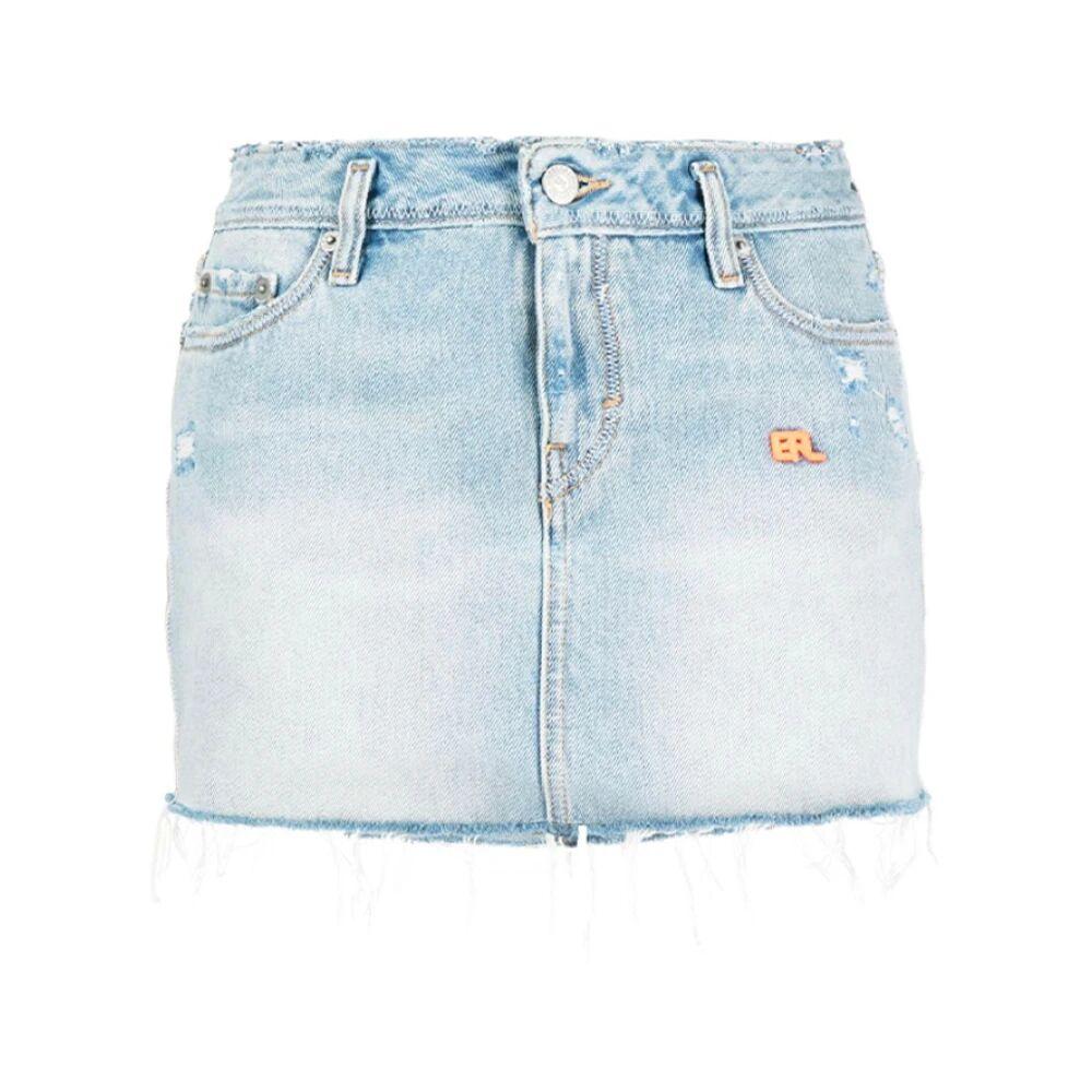 ミニスカート ERL FW23 ERL X LEVI'S SKIRT (ERL07S301_BLUE) ERL X LEVIS: Womens Levis Mini Skirt Woven (Blue) | DSMG E-SHOP