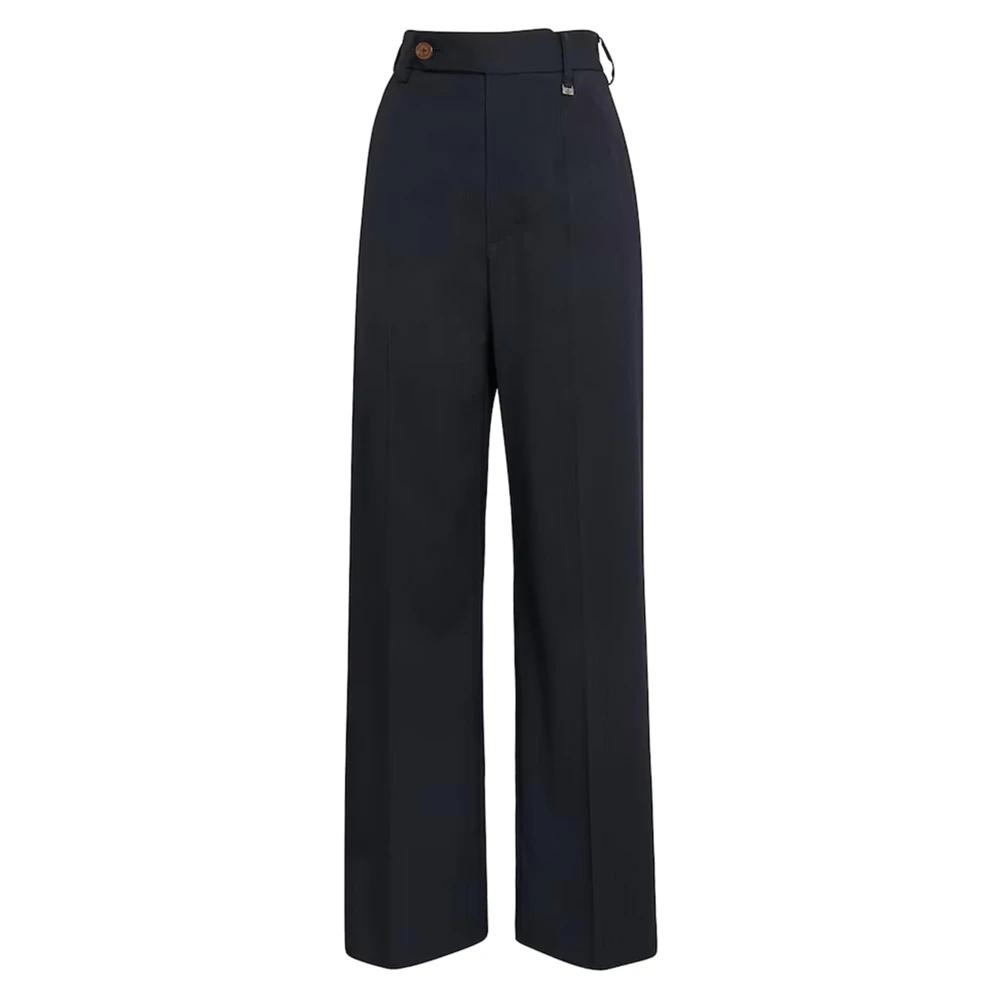 【関税&送料込】Vivienne Westwood Navy Blue Trousers In Wool Vivienne Westwood Pants for Women | Online Sale up to 67