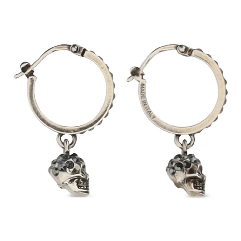 イヤリング MCQUEEN EARRINGS Women's Skull Mini Creole Hoop Earrings in Gold | Alexander