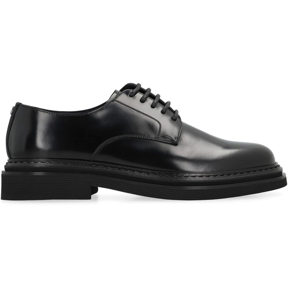 ドレスシューズ・革靴・ビジネスシューズ Dolce & Gabbana Black Leather Raffaello Lace-Up Shoes Dolce & Gabbana Raffaello lace-up Shoes | Black | FARFETCH