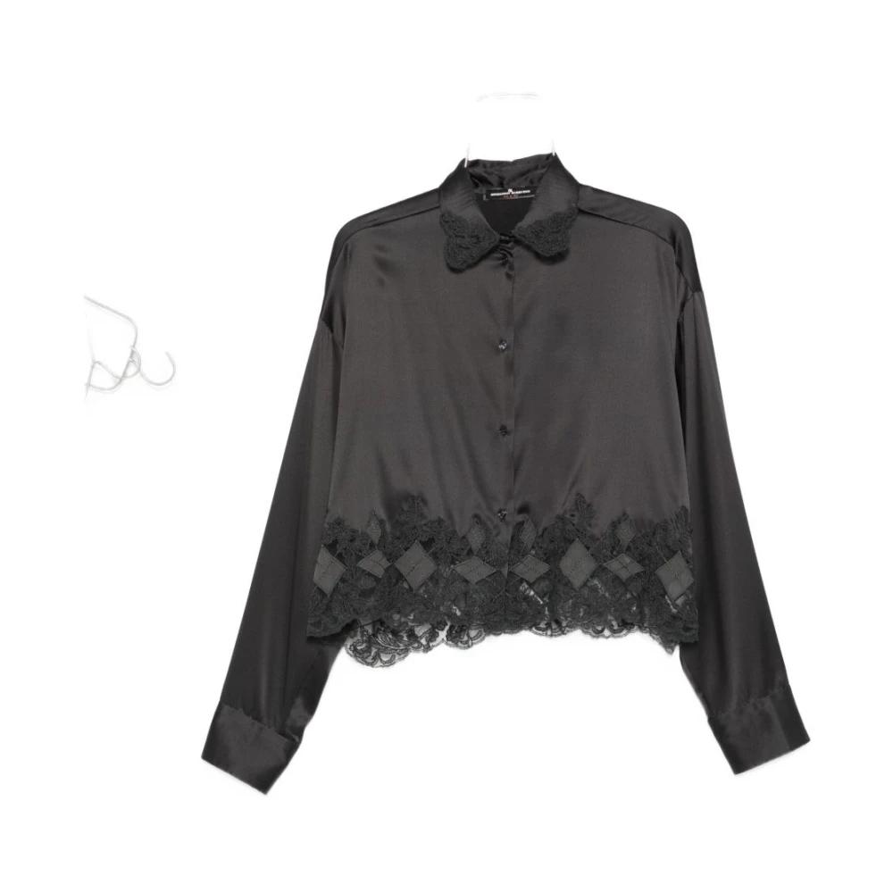 Tシャツ・カットソー ERMANNO SCERVINO Women Tops D462L353DUX95708 BLACK Ermanno Scervino Lace Shirt | Black | FARFETCH