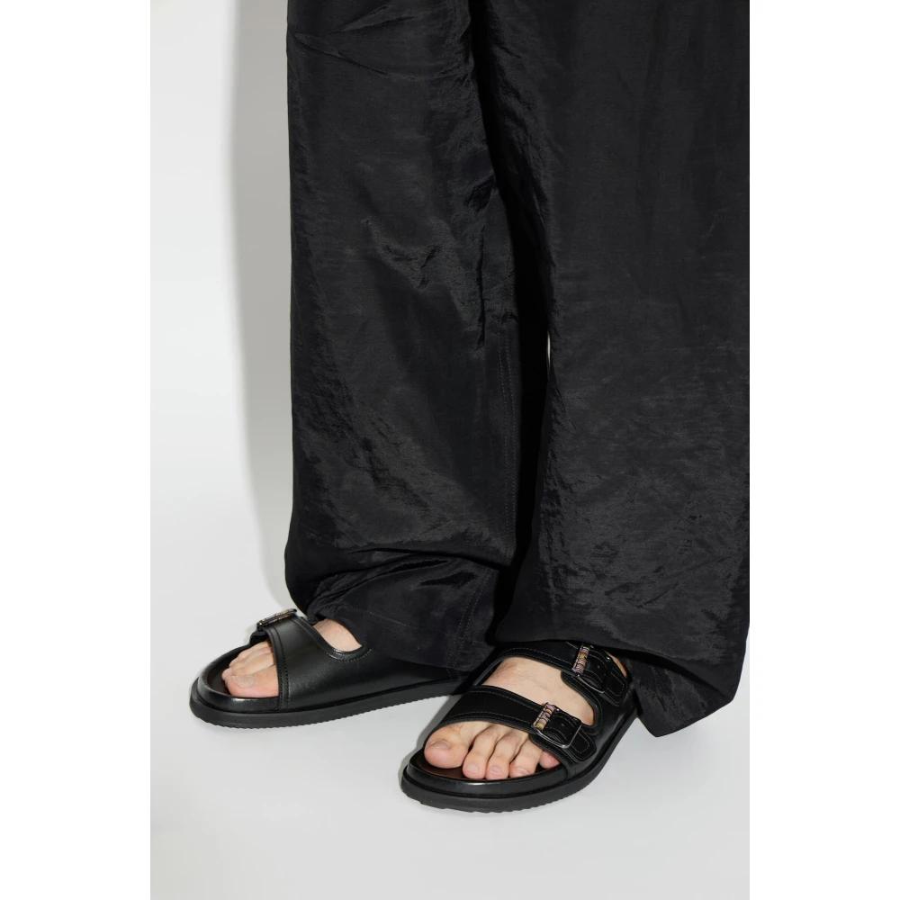 Paul Konyemabi Black Leather Slingback Sandals Men 11 Minimalist Boho Luxe Flat Bella Hadid Swaps Cannes Heels for $180 Massimo Dutti Thong  main image 2