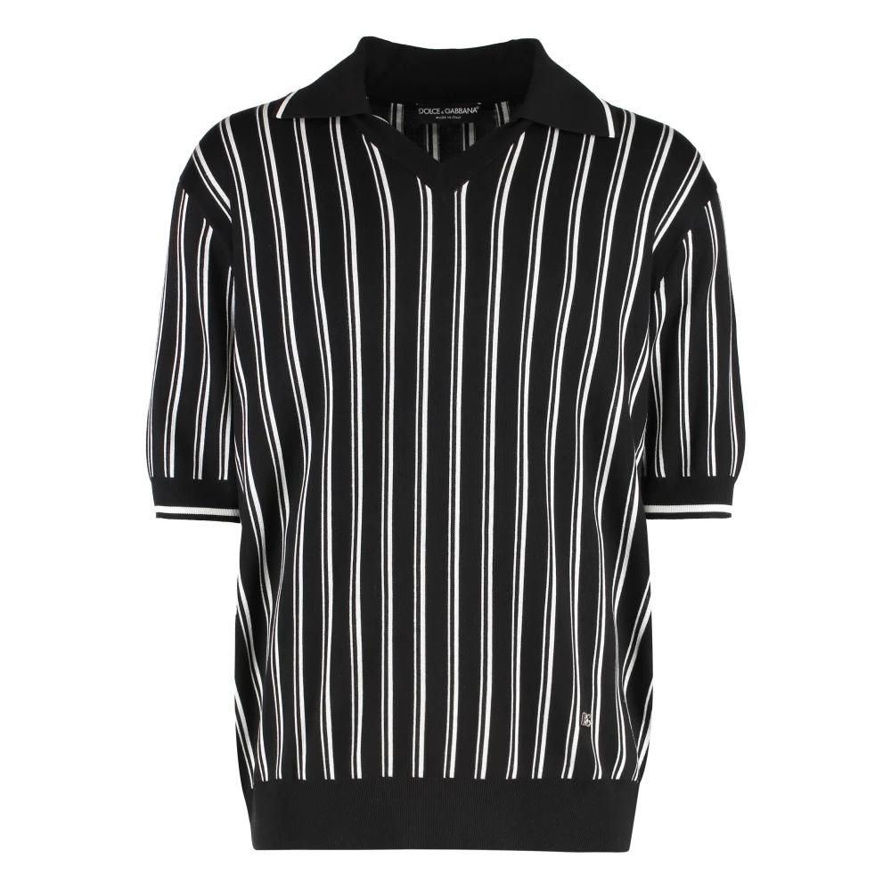 Dolce Gabbana V-Neck Knitwear in Black for Men Lyst UK