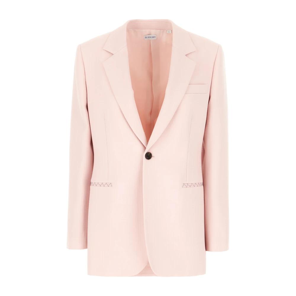ジャケット Burberry SS24 Pink wool blazer (8082619 B8640) Burberry Pink Wool Blazer Spring/Summer 2024 Collection
