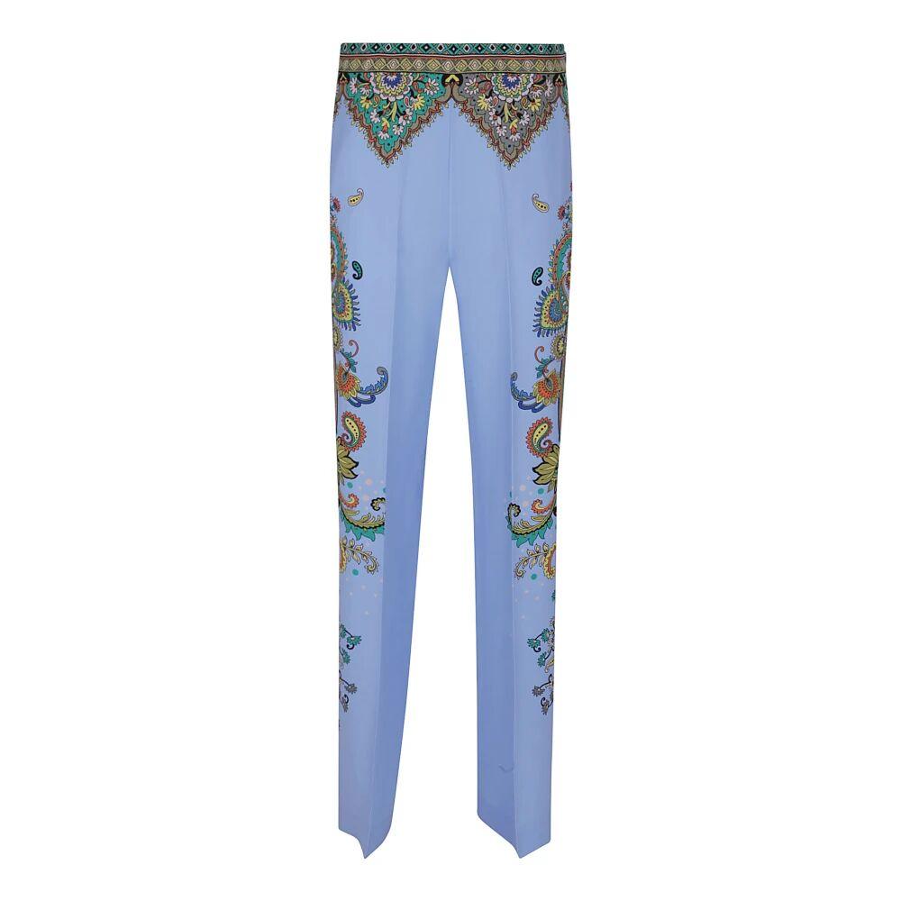 パンツ ETRO Women Straight Pants WREA0002 99TJ237B9110 Blue Etro Straight Trousers in Blue | Lyst