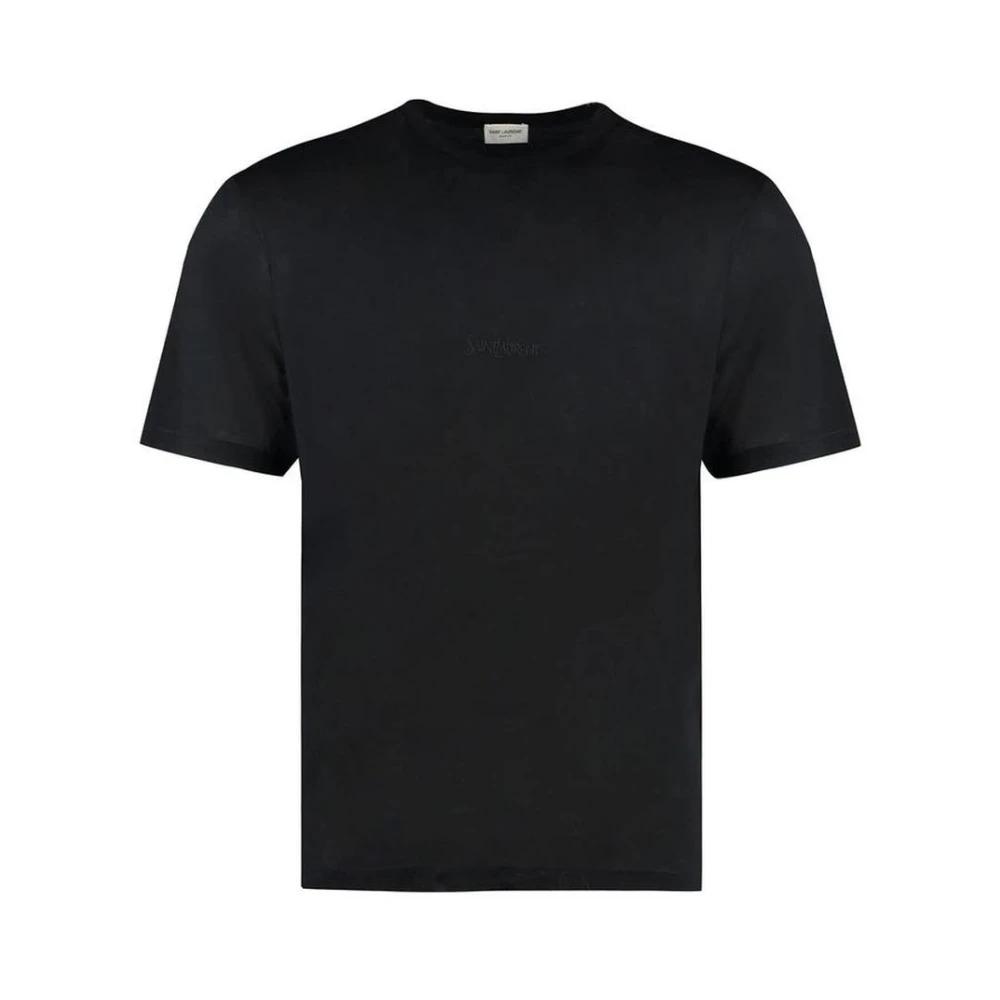 ★【SAINT LAURENT】★SHORT-SLEEVED ROUND NECK T-SHIRT.S★ SAINT LAURENT - Men Round Neck T-shirt – Atelier New York