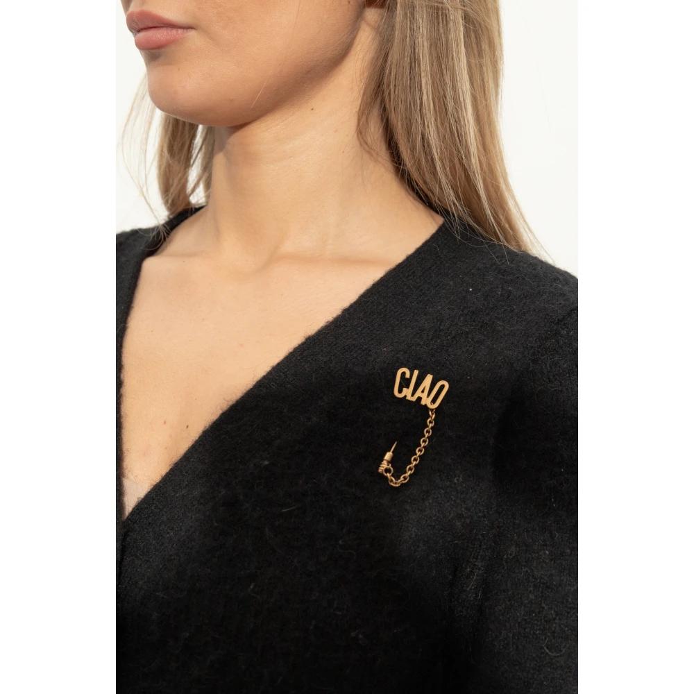 アクセサリーその他 MOSCHINO COUTURE Woman Brooches Gold 91788402 0607 Luxury Women's Jewelry | Shop the Collection Online