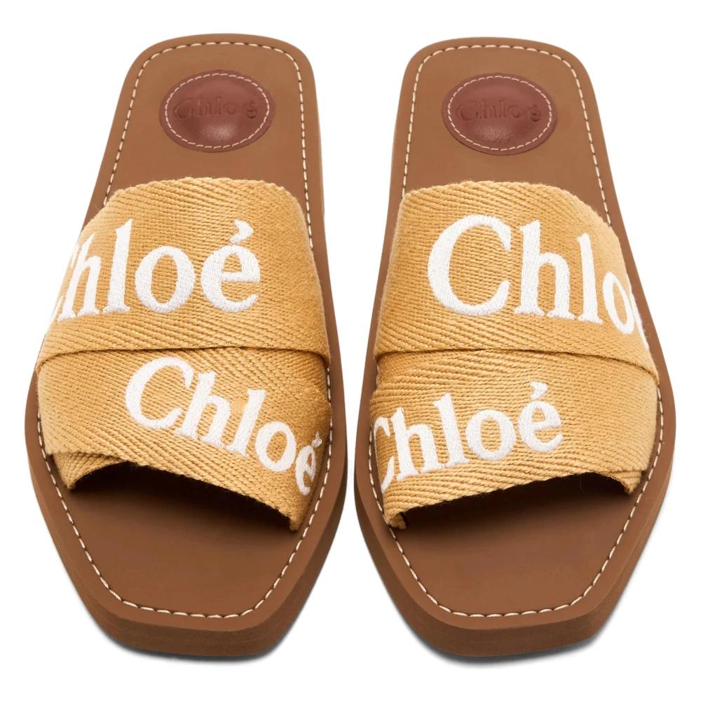 サンダル・ミュール Chloe White leather Paz ChloAC x Eres thong slippers Chloé Chloe Women White Leather Paz Chloe X Eres Thong