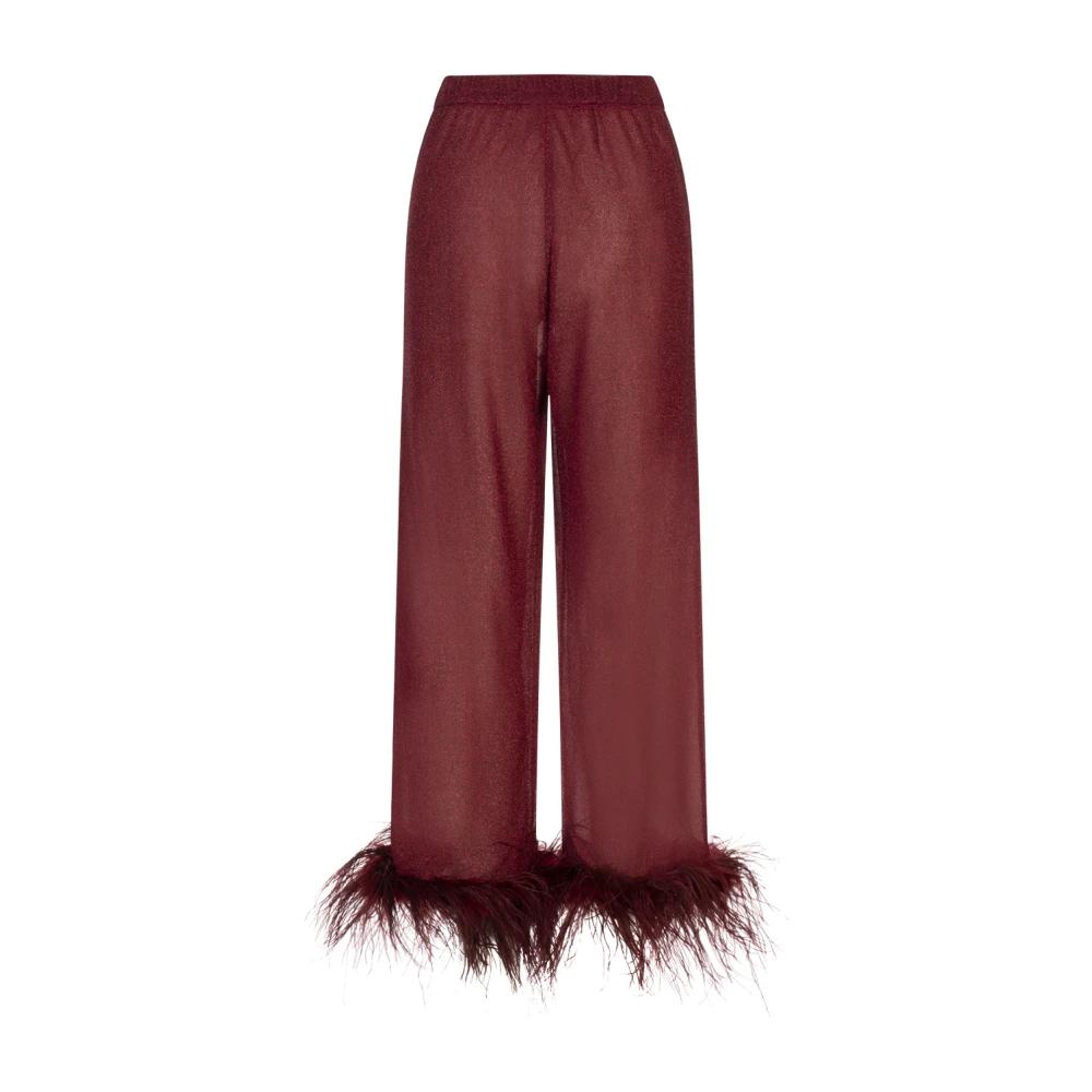 パンツ OSEREE Feather silk pants Black Oseree Black silk pants for Women Online USA at Darveys.com
