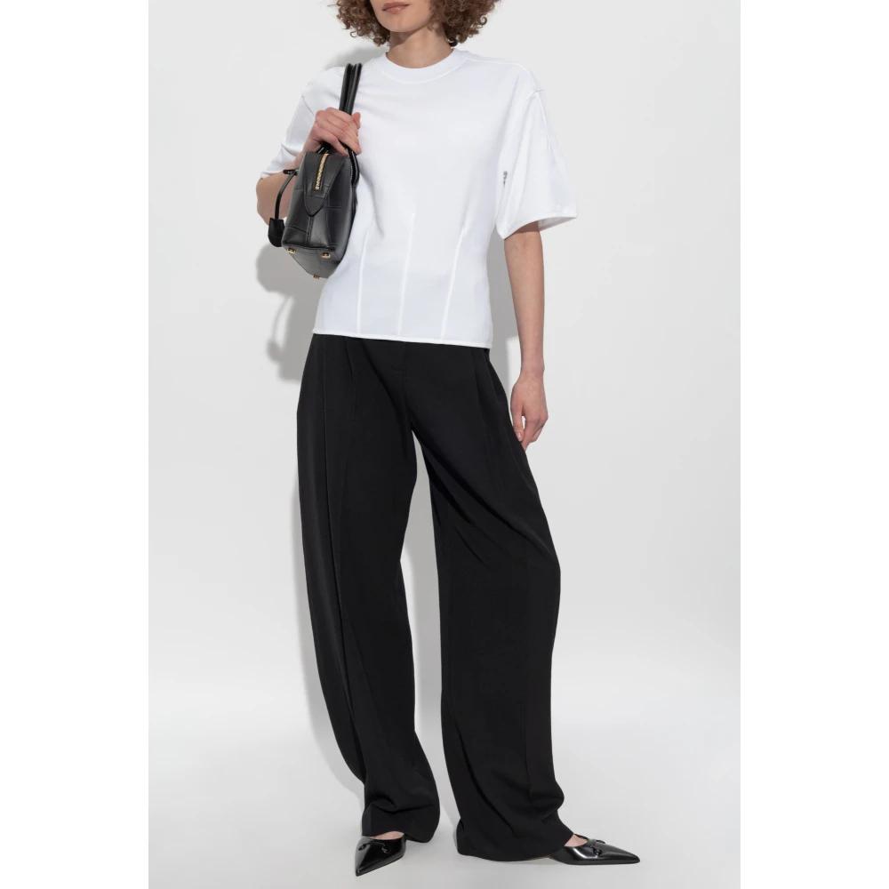 パンツ Alexander Mcqueen Straight-Leg Tailored Pants With Subtle Alexander McQueen Tailored Straight-Leg Suit Trousers in