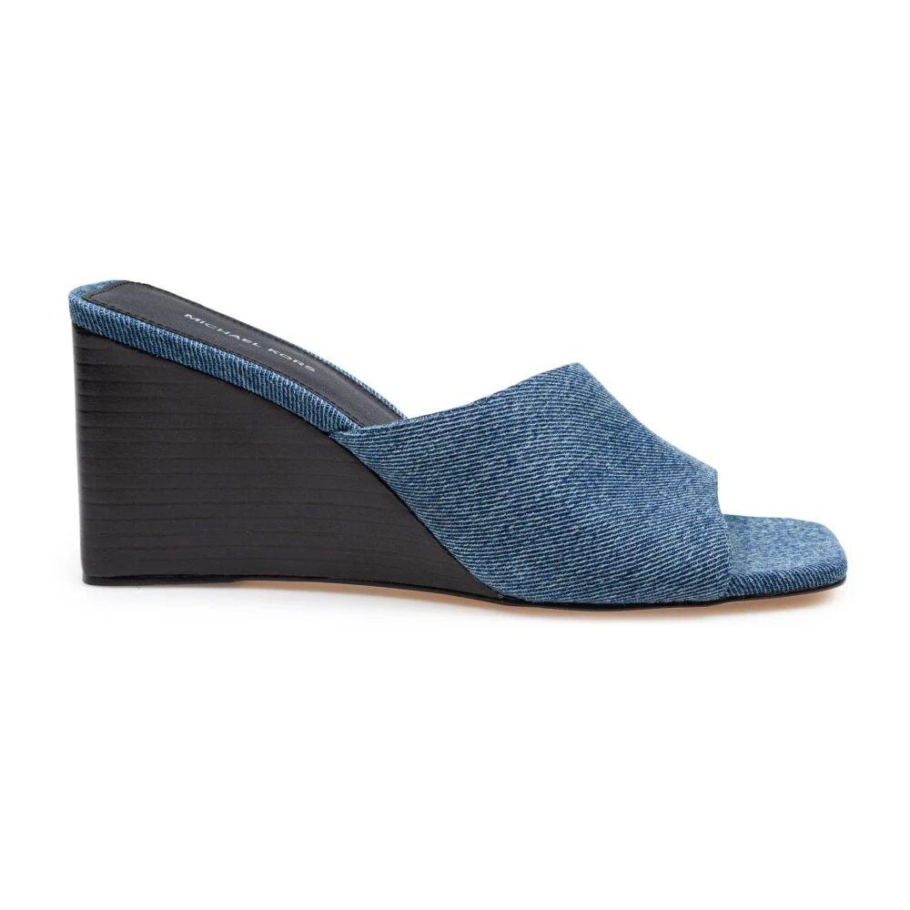Michael Kors Wedge Sabot Sandal in Blue Lyst