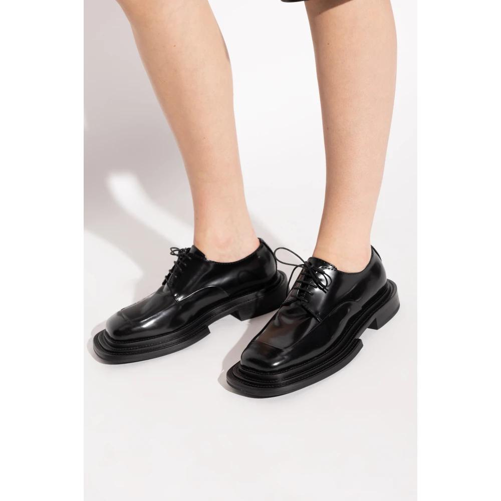 Moschino Lace-Up Flat Shoes In Polished Black Silk - NWT MOSCHINO Lace-ups - nero/black - Zalando.co.uk main image 4