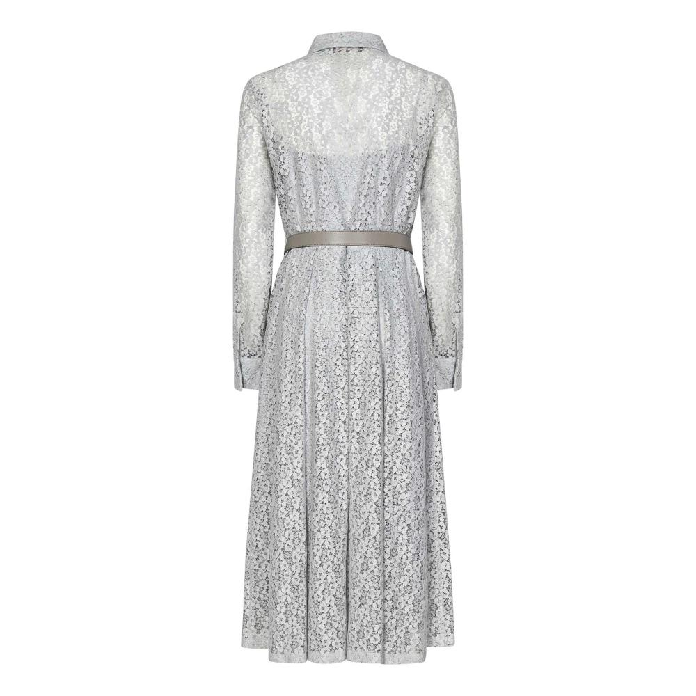 パーティードレス Max Mara SARTA - Tight-fitting cloque lace dress Cloqué lace slim-fit dress, midnightblue | 